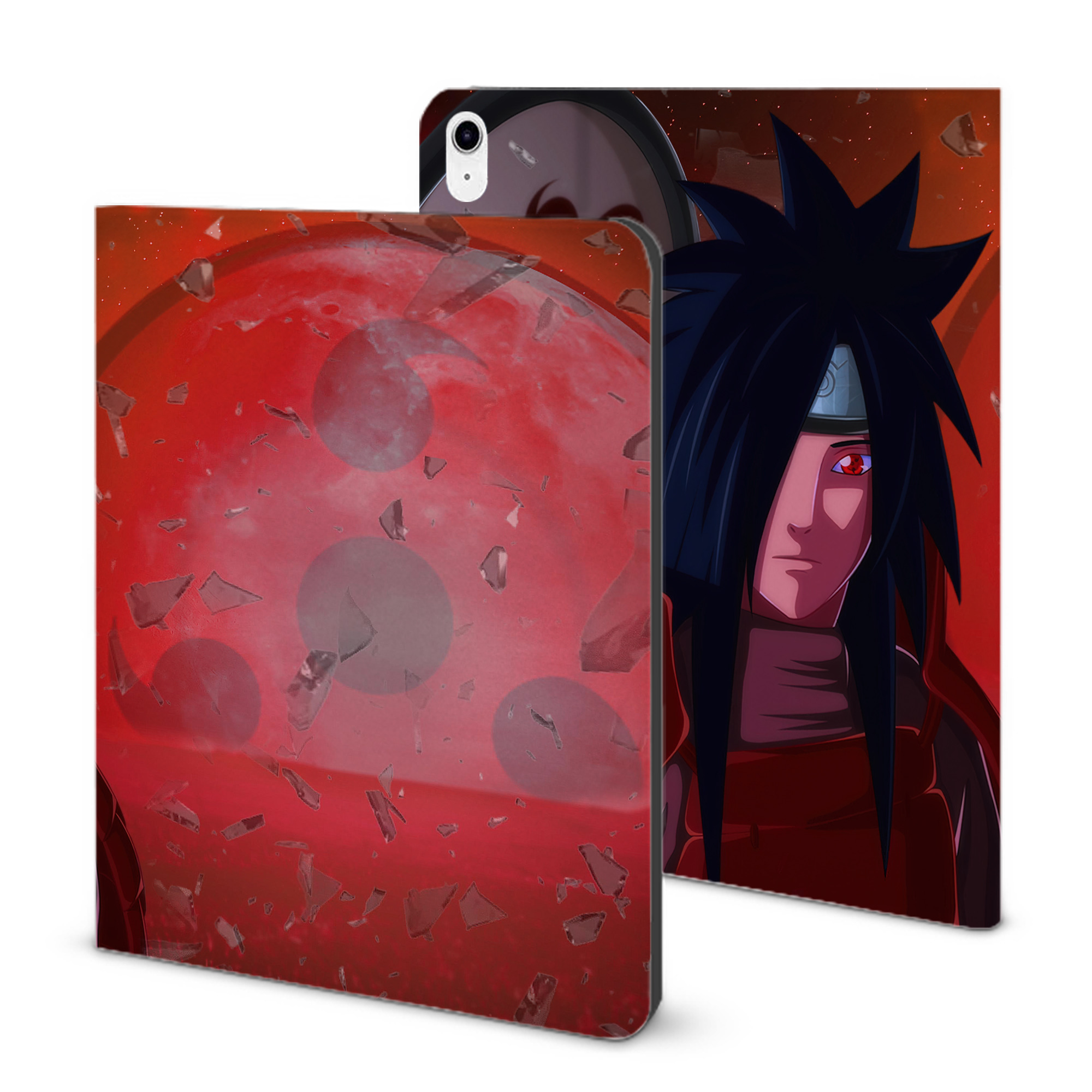 （画像用） NARUTO -ナルト- NARUTO -ナルト- 疾風伝 IPad ケース ブック型 PUレザー TPU 耐衝撃 軽量 薄型 ペン収納なし 全面保護 IPad 各モデル対応